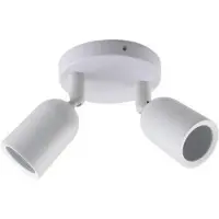 Silamp Doppelter schwenkbarer LED-Aufbaustrahler WEISS für GU10 Glühbirne