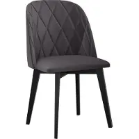 Mirjan 24 Stuhl Monti III Pik Raute, Esszimmerstuhl aus Buchenholz, Stilvoll Polsterstuhl, Wohnzimmer (Holzfarbe: Schwarz, Stofffarbe: Riviera 97)