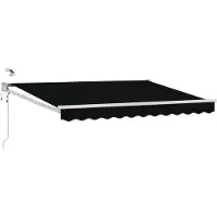 vidaXL Elektrische ausziehbare Markise Schwarz 3,5 x 2,5 m