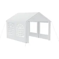 JOIEYOU Pavillon Partyzelt 3x4 m mit Abnehmbaren Seitenwänden Wasserdicht Stabil Winterfest Sonnenschutz Gartenpavillon Party Zelt Gartenzelt, Weiß