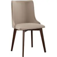 Mirjan 24 Stuhl Monti V, Esszimmerstuhl aus Buchenholz, 48x53x83 cm (Holzfarbe: Nuss, Stofffarbe: Paros 02)