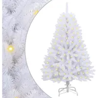 Syfax Künstlicher Weihnachtsbaum Weiß 120 cm PVC und Metall