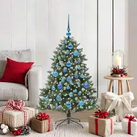 vidaXL Möbel Künstlicher Weihnachtsbaum mit 150 LEDs Grün 85 x 85 x 120 cm - 7929031