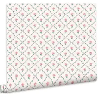 Laura Ashley Vliestapete "Kate" kariert glatt 10mx52cm (ca. 5m2)