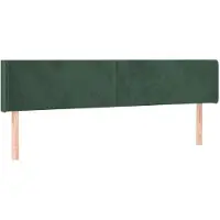 Syfax Kopfteil mit Ohren Dunkelgrün 183x16x78/88 cm Samt