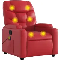 Syfax dkd-home-decor Massagesessel Kunstleder Rot 74 x 89 x 100 cm