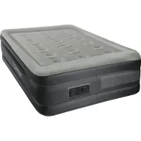 ML-Design Luftmatratze 1 Person 196x97x47 cm Grau, Luftbett selbstaufblasend mit Luftpumpe 230V Aufblasbare Matratze Gästebett Einzelbett