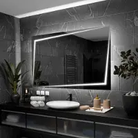 Alasta Badspiegel mit LED Beleuchtung - Berlin - 150 cm, 80 cm