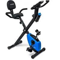 Thunder Magnetisches Heimtrainer Fahrrad TINY klappbar mit Rückenlehne, 8 Widerstandsstufen, Pulssensor, LCD-Display, Trinkflasche