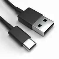 Justcom USB-C Ladekabel für ZUK Z1 Schwarz 2 x 1 m Handy Schnellladekabel Datenkabel