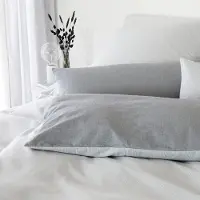 Elegante Soft-Flanell Bettwäsche Tender silver 155x200 cm + 80x80 cm