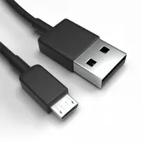 Justcom Micro-USB Ladekabel für LG L5000 Schwarz 50 cm Handy Schnellladekabel Datenkabel