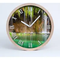 Tulup Holzuhr 20fi cm wanduhr - weiße Spitzen - Plitwitzer Seen