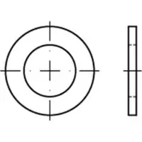 Industrial Quality Supplies ISO 7092 Flache Scheibe Stahl 2mm (2,2x4,5x0,3) galvanisch verzinkt 5000 Stk