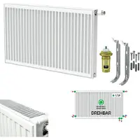 Belrad Universalheizkörper Kompakt Ventilheizkörper 6 Anschlüsse T33 600x1400-3345W