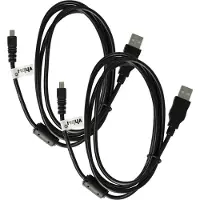 VHBW 2x USB-Kabel kompatibel mit Panasonic Lumix DMC-LF1, DMC-LS6, DMC-L10, DMC-LS1, DMC-LS3, DMC-LS2, DMC-LS5 Kamera, Camcorder - Datenkabel, 150 cm
