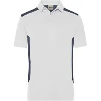 James & nicholson Men's Workwear Polo - STRONG - white/carbon, Gr. XS