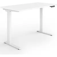 ESmart ESX-121WW 120x60cm Weiß Ergonomischer Steh-Sitz-Schreibtisch Quick Installation Stufenlos elektrisch höhenverstellbar 73-123 cm 4x Memory Soft-Start/Stopp Schnelle Montage