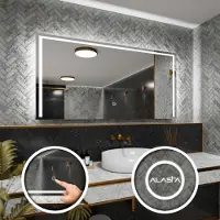 Alasta Badspiegel mit LED Beleuchtung und Touch-Schalter - Sydney - 190 cm, 60 cm