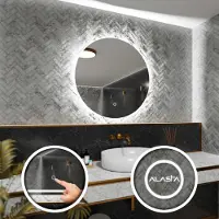Alasta Runder Spiegel mit LED-Beleuchtung und Touch-Schalter - Bali - 50 cm
