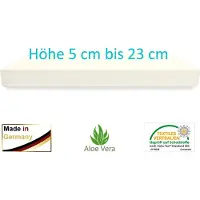 Dibapur Multivital - (60x200 x 6 cm) Orthopädische Kaltschaummatratze - H2,5 Mittelfest bis fest - Aloe Vera glatt Bezug 60 °C - - Germany
