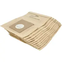 VHBW 10x Staubbeutel kompatibel mit Unifit Uni 78, 155, 234, Wigo Staubsauger - 24,5cm x 18cm Sandfarben