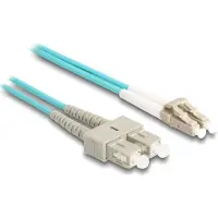 DeLOCK LWL Kabel mit Metallarmierung LC Duplex zu SC Duplex Multimode OM3 3 m, 3 m, OM3, LC, SC