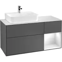 Villeroy & Boch V&B Waschtischunterschrank FINION 1200x603x501 Abdpl wh Reg go ma/gls wh