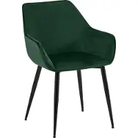 CLP Esszimmerstuhl Luena mit Rückenlehne gepolstert bis 150 kg belastbar grün Material Samt