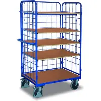 Cordes Paket-Dreiwandwagen hoch mit 5 Böden 500 kg Typ XL + EasySTOP