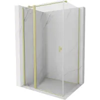 Mexen Mist T Duschkabine schwenkbar 75 x 95 cm, transparent, gebürstetes Gold - 8A4T-075-095-55-00