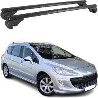 Omtec Dachträger für Peugeot 308 SW 2008-2014 Gepäckträger Grundträger Alu Schwarz 2x