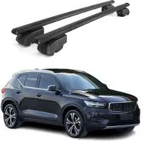 Omtec Dachträger Grundtäger für Volvo XC40 2018-2023 Pre-FL 75kg Alu Schwarz 2 tlg