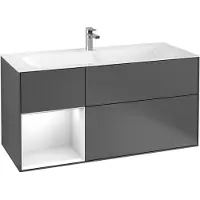 Villeroy & Boch Waschtischunterschrank FINION 1196 x 591 x 498 mm Regalelement Gold Matt Walnut Veneer