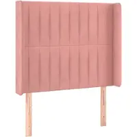 Syfax Kopfteil mit Ohren Rosa 93x16x118/128 cm Samt
