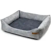 Rexproduct Frida – Nachhaltiges Hundebett und Katzenbett mit hohen Seiten, waschbar & wasserabweisend, Grau und graphite Größe XL
