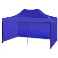 BDW Pavillon, Zelt, Partyzelt für Garten, Terasse, Messe - Pavillon, Blau