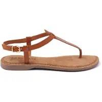 Lazamani Sandalen Damen Cognac Leder