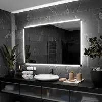 Alasta Badspiegel mit LED Beleuchtung - Riga - 130 cm, 80 cm