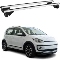 Omtec Dachträger Grundtäger für VW Up 2011-2023 75kg Aluminium Silber 2 tlg