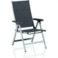 Kettler Basic Plus Padded Multipositionssessel, silber/ anthrazit meliert, Aluminium/Outdoorgewebe