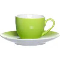Ritzenhoff & Breker Tasse "Espressotasse mit Untertasse Doppio 80 ml", grün, 2 tlg., Porzellan, Trinkgefäße, Tasse