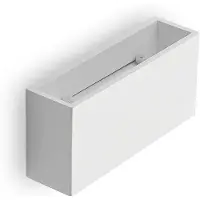 LINDBY Wandleuchte Mavora, eckig, 25 cm, weiß, Gips, G9