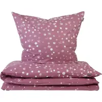 Schiesser Bettwäscheset Runa | Winterprint | Feinbiber | 2-teilig | 100% Baumwolle | Kuschelweich | YKK-Reißverschluss | 155x220 cm + 80x80 cm | Rosa