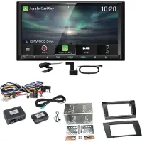 Kenwood DNX-7190DABS Android Auto Carplay Einbauset für Mercedes W211 CLS W219