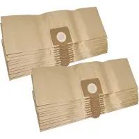 VHBW 20x Staubbeutel kompatibel mit Fakir/Nilco IC 215 (R), S 130 Plus (R), S 16 NT, S130 Staubsauger - 20 l Füllvolumen 34cm x 23,7cm Sandfarben