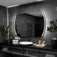 Alasta Badspiegel mit LED Beleuchtung - Cairo - 140 cm, 50 cm