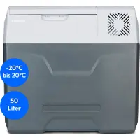 Medion mobile elektrische Kompressor Kühlbox (50L Kapazität, elektrisch, Mini Kühlschrank & Gefrierbox, USB, 230V 12V 24V KFZ Adapter, für Auto LKW Wohnwagen Camping Boot Garten Festival, MD13112)