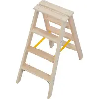 Krause Stehleiter beidseitig Stabilo natur 2x 4 Stufen, H: 95,0 cm