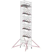 Altrex RS Tower 55-S mit Safe-Quick 12,8m Arbeitshöhe Holz-Plattform 1,85m